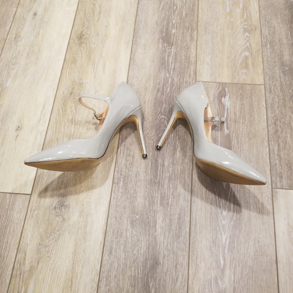 Grey Mary Jane stilletos